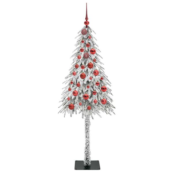 vidaXL Weihnachtsbaum mit 150 LEDs Weiß 150 cm PE und Stahl