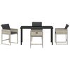 vidaXL Garten Essgruppe 5 pcs Hellgrau Poly-Rattan