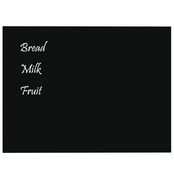 vidaXL Magnettafel Wandmontage Schwarz 80x60 cm&nbsp; Hartglas