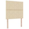 vidaXL Boxspringbett mit Matratze Creme 140 x 200 cm Stoff