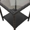 vidaXL Garten-Sofa mit Kissen 2 pcs Schwarz und T&uuml;rkis Poly Rattan