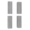 vidaXL TV-Schr&auml;nke 4 Stk. Grau Sonoma 30,5x30x90 cm Holzwerkstoff