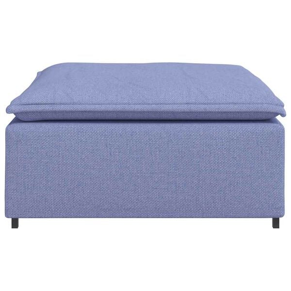 vidaXL Modulares Sofa-Fußhocker-Modul Jeansblau 100x100x48 cm