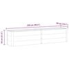 vidaXL Garten-Hochbeet 250 x 50 x 54 cm WPC Grau