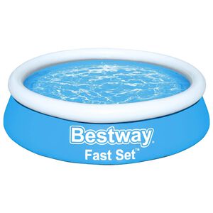Bestway Fast Set Aufblasbarer Pool Rund 183x51 cm Blau