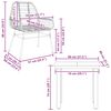vidaXL 3-teiliges Garten-Esszimmer-Set Braunes Polyrattanglas