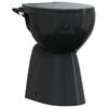 vidaXL Randloses WC 7 cm Extra H&ouml;he Soft-Close Keramik Schwarz