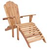 vidaXL Garten-Adirondack-Stuhl mit Fu&szlig;st&uuml;tze Natur Massivholz Teak