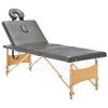 vidaXL Massageliege 4-Zonen Holzgestell Anthrazit 186x68 cm
