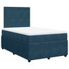 vidaXL Boxspringbett mit Matratze Dunkelblau 120x200 cm Samt