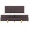 vidaXL Boxspringbett mit Matratze Dunkelbraun 200 x 200 cm Stoff