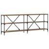vidaXL Konsolentisch mit Regal Kunsthandwerk Eiche 200 x 30 x 75 cm