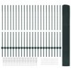 vidaXL Zaun mit Pfosten Gr&uuml;n 1,2 x 50 m Stahl und PVC