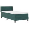vidaXL Boxspringbett mit Matratze Dunkelgr&uuml;n 190 x 90 cm Samt