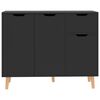 vidaXL Sideboard Hochglanz-Schwarz 90x30x72 cm Holzwerkstoff