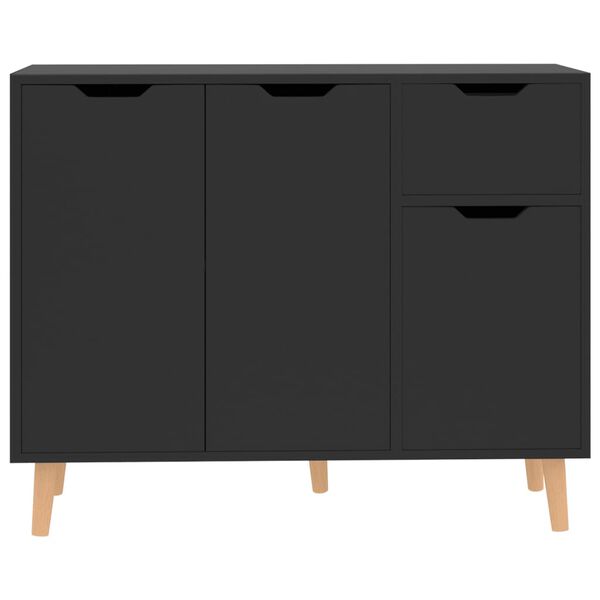 vidaXL Sideboard Hochglanz-Schwarz 90x30x72 cm Holzwerkstoff
