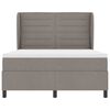 vidaXL Boxspringbett mit Matratze Taupe 140 x 200 cm Stoff