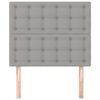 vidaXL Kopfteil Hellgrau 100 x 5 x 118/128 cm Stoff