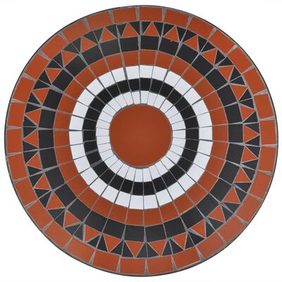 vidaXL 3-tlg. Bistro-Set Keramik Terrakotta und Weiß