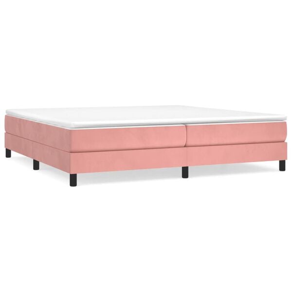 vidaXL Boxspringbettgestell Rosa 200x200 cm Samt