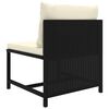 vidaXL 5-tlg. Garten-Lounge-Set mit Kissen Poly Rattan Schwarz