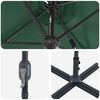 vidaXL Gartenparasol Grün 370 x 197 x 239 cm Pulverbeschichteter Stahl