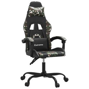 vidaXL Gaming-Stuhl Schwarz und Tarnfarben Kunstleder