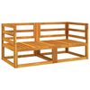 vidaXL Modular-Ecksofas 2 Stk. mit Grünen Kissen Massivholz Akazie