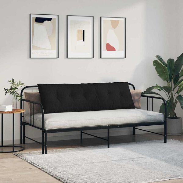 vidaXL R&uuml;ckenkissen Schwarz 160 x 19 x 50 cm Stoff