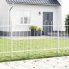 vidaXL Gartenzaun 8 pcs Wei&szlig; 13,6 x 0,8 m Pulverbeschichteter Stahl