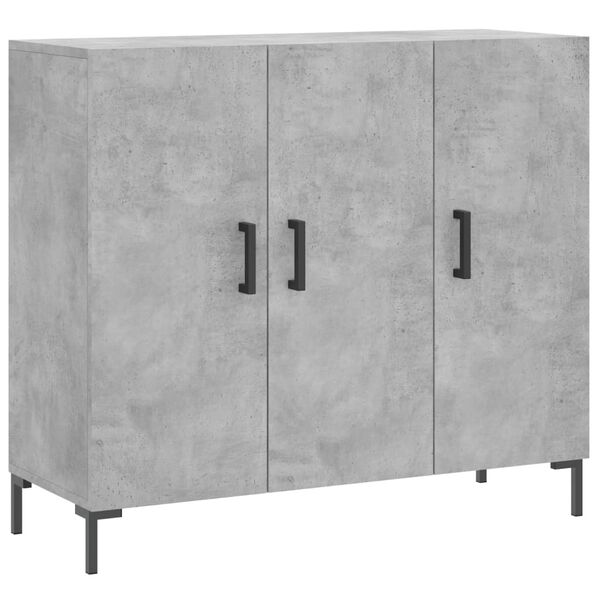 vidaXL Sideboard Betongrau 90x34x80 cm Holzwerkstoff