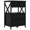 vidaXL Nachttisch Schwarz Eichen-Optik 40 x 31 x 60 cm Holzwerkstoff