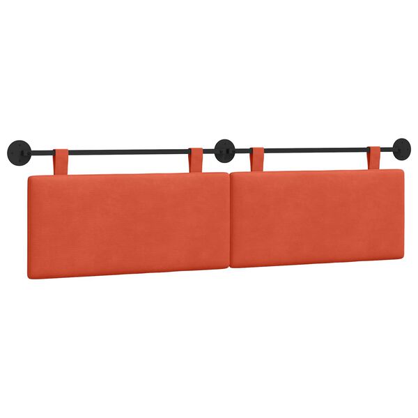 vidaXL H&auml;ngevorderseite Uni Rot-Orange 190 x 55 x 5 cm Cordstoff