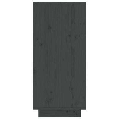 vidaXL Sideboard Grau 60x34x75 cm Massivholz Kiefer