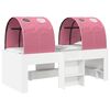 vidaXL Bett mit Tunnel 3 Stk. Wei&szlig; und Rosa Holzwerkstoff