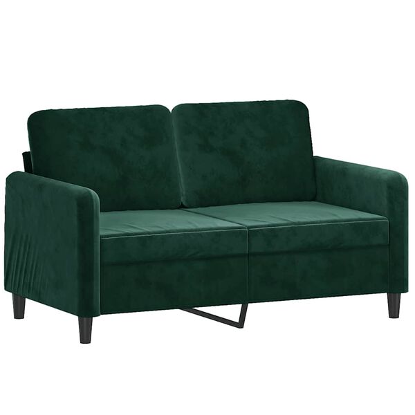 vidaXL 2-Sitzer-Sofa Dunkelgr&uuml;n 120 cm Samt