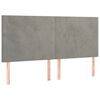 vidaXL Kopfteil Hellgrau 180x5x118/128 cm Samt
