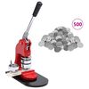 vidaXL Buttonmaschine mit 500 Button-Teilen 37 mm