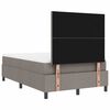 vidaXL Boxspringbett mit Matratze Taupe 120 x 190 cm Stoff