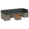 vidaXL Garten-Sofa-Set 8 pcs Grau Poly Rattan