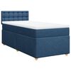 vidaXL Boxspringbett mit Matratze Blau 100x200 cm Stoff