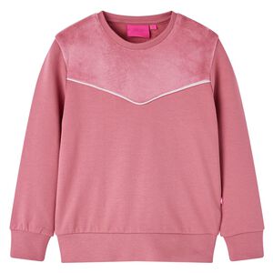 vidaXL Kinder-Sweatshirt Samt-Patchwork Himbeerrosa 128