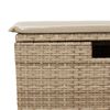 vidaXL 6-tlg. Garten-Sofagarnitur mit Kissen Beige Poly Rattan
