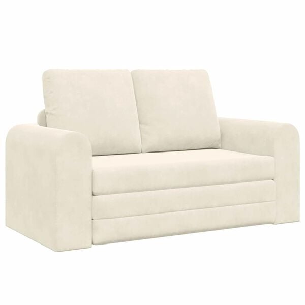 vidaXL Schlafsofa 60cm Creme Samt