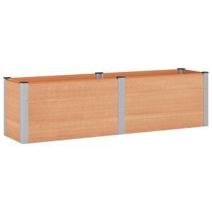 vidaXL Hochbeet Braun 200 x 50 x 54 cm WPC und Aluminium