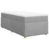 vidaXL Boxspringbett mit Matratze Hellgrau 90x200 cm Stoff