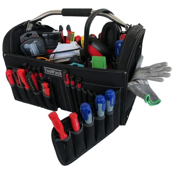 Toolpack Tragbare Werkzeugtasche Brisk Schwarz 49 x 30 x 37 cm 360.114