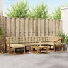 vidaXL Outdoor-Sofagarnitur mit Kissen 8 pcs Natur und Beige