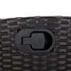 vidaXL Gartensessel Verstellbar mit Kissen Schwarz Poly Rattan