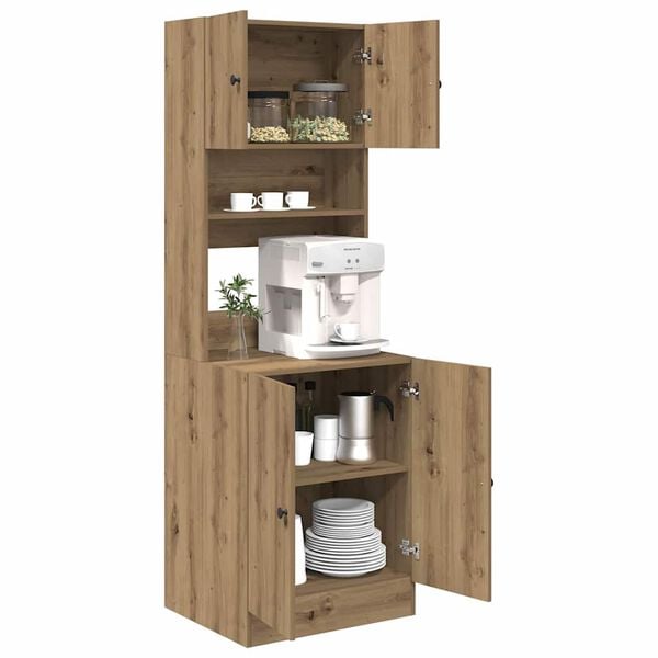 vidaXL K&uuml;chenschrank Eiche handwerklich 60 x 50 x 180 cm Holzwerkstoff